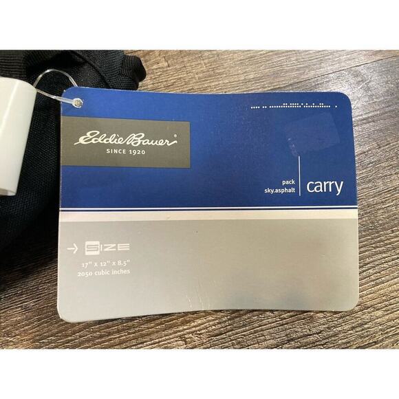 New Eddie Bauer Carry Pack School Bag Sky/Asphalt 17” x 12” x 8.5” #EB20201 - Picture 4 of 11